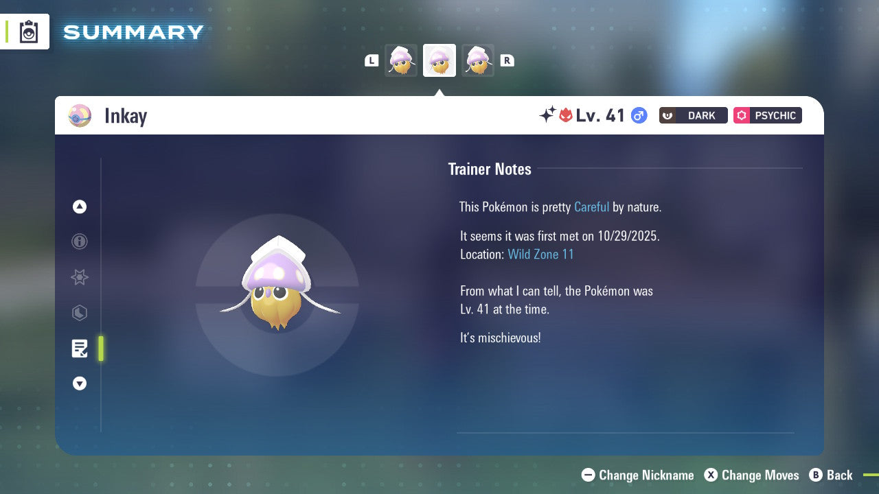 Pokemon Legends ZA Alpha Shiny Inkay 6IV-EV Trained - Pokemon4Ever