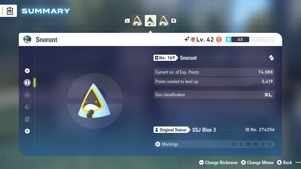 Pokemon Legends ZA Alpha Shiny Snorunt-F 6IV-EV Trained - Pokemon4Ever