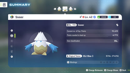 Pokemon Legends ZA Alpha Shiny Snover 6IV-EV Trained - Pokemon4Ever