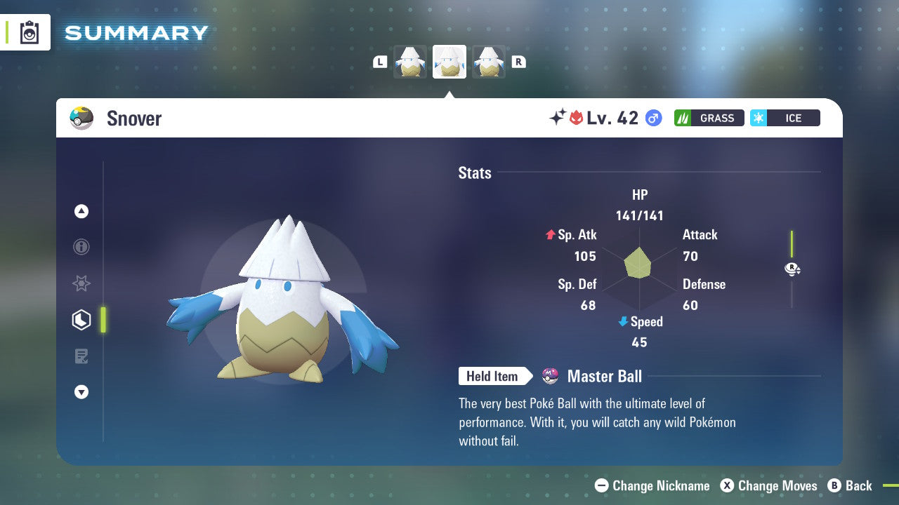 Pokemon Legends ZA Alpha Shiny Snover 6IV-EV Trained - Pokemon4Ever