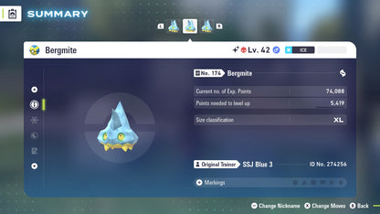 Pokemon Legends ZA Alpha Shiny Bergmite 6IV-EV Trained - Pokemon4Ever