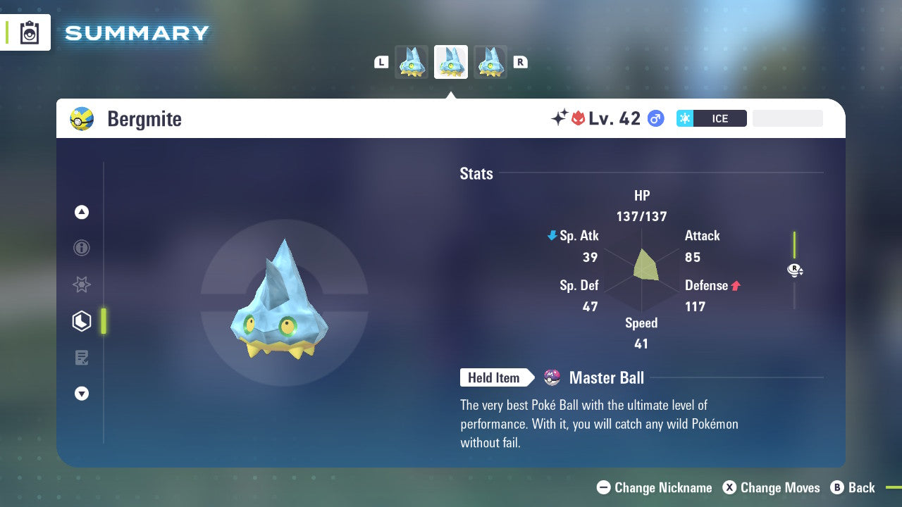 Pokemon Legends ZA Alpha Shiny Bergmite 6IV-EV Trained - Pokemon4Ever