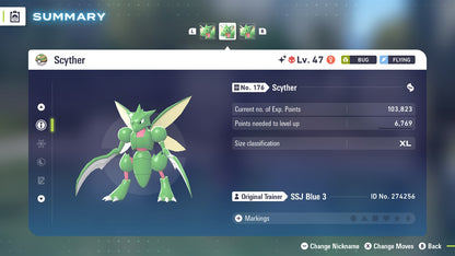 Pokemon Legends ZA Alpha Shiny Scyther 6IV-EV Trained - Pokemon4Ever
