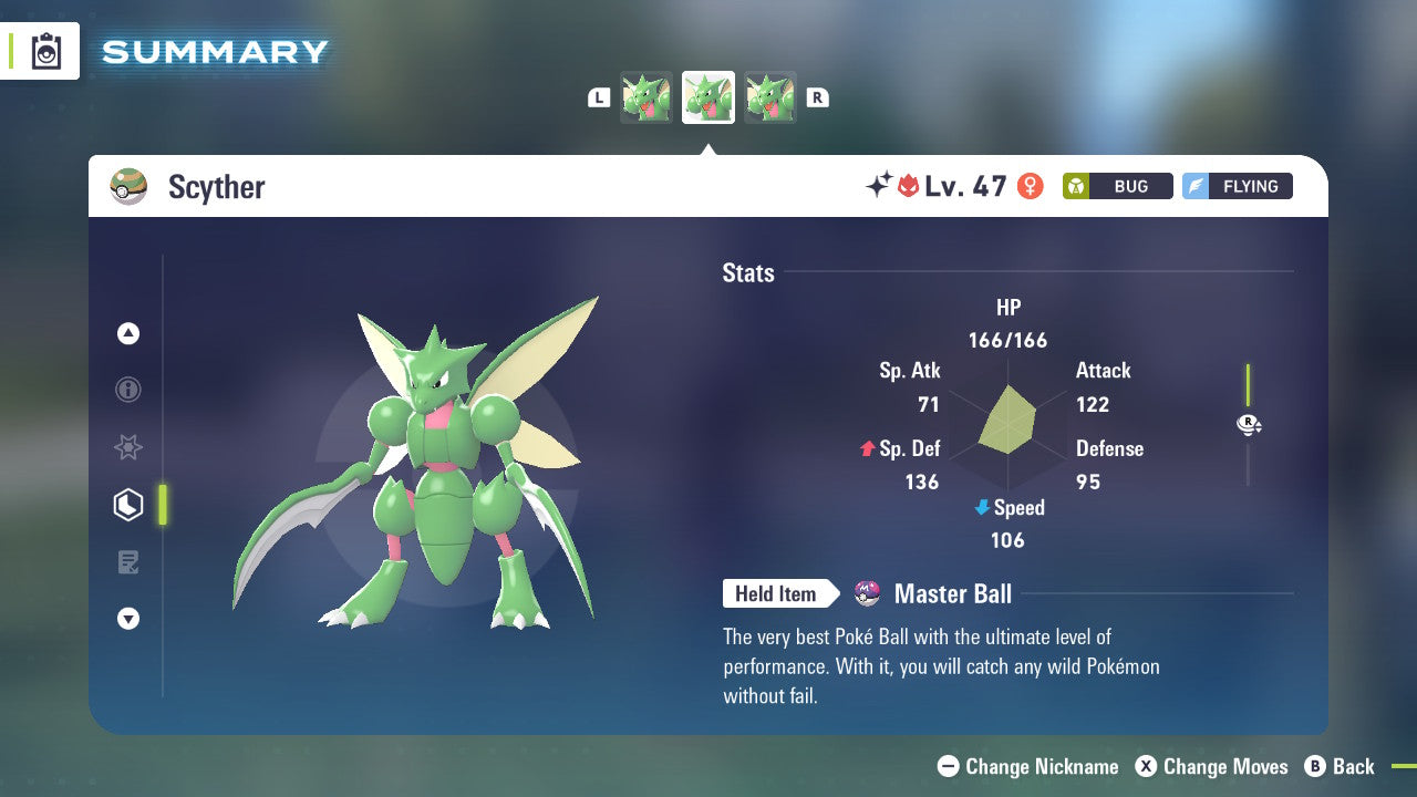 Pokemon Legends ZA Alpha Shiny Scyther 6IV-EV Trained - Pokemon4Ever