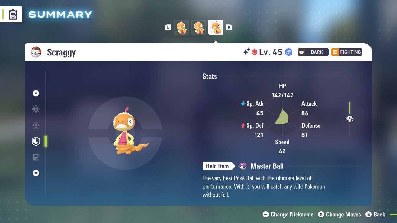 Pokemon Legends ZA Alpha Shiny Scraggy 6IV-EV Trained - Pokemon4Ever