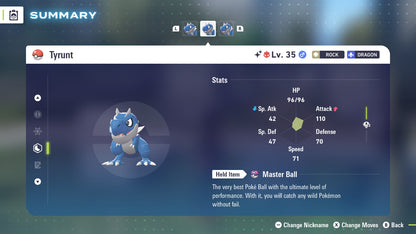 Pokemon Legends ZA Alpha Shiny Tyrunt 6IV-EV Trained - Pokemon4Ever