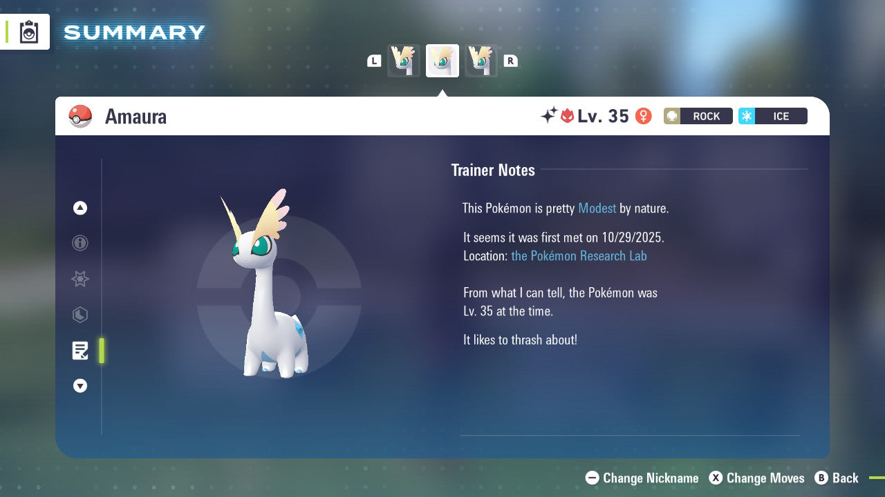 Pokemon Legends ZA Alpha Shiny Amaura 6IV-EV Trained - Pokemon4Ever