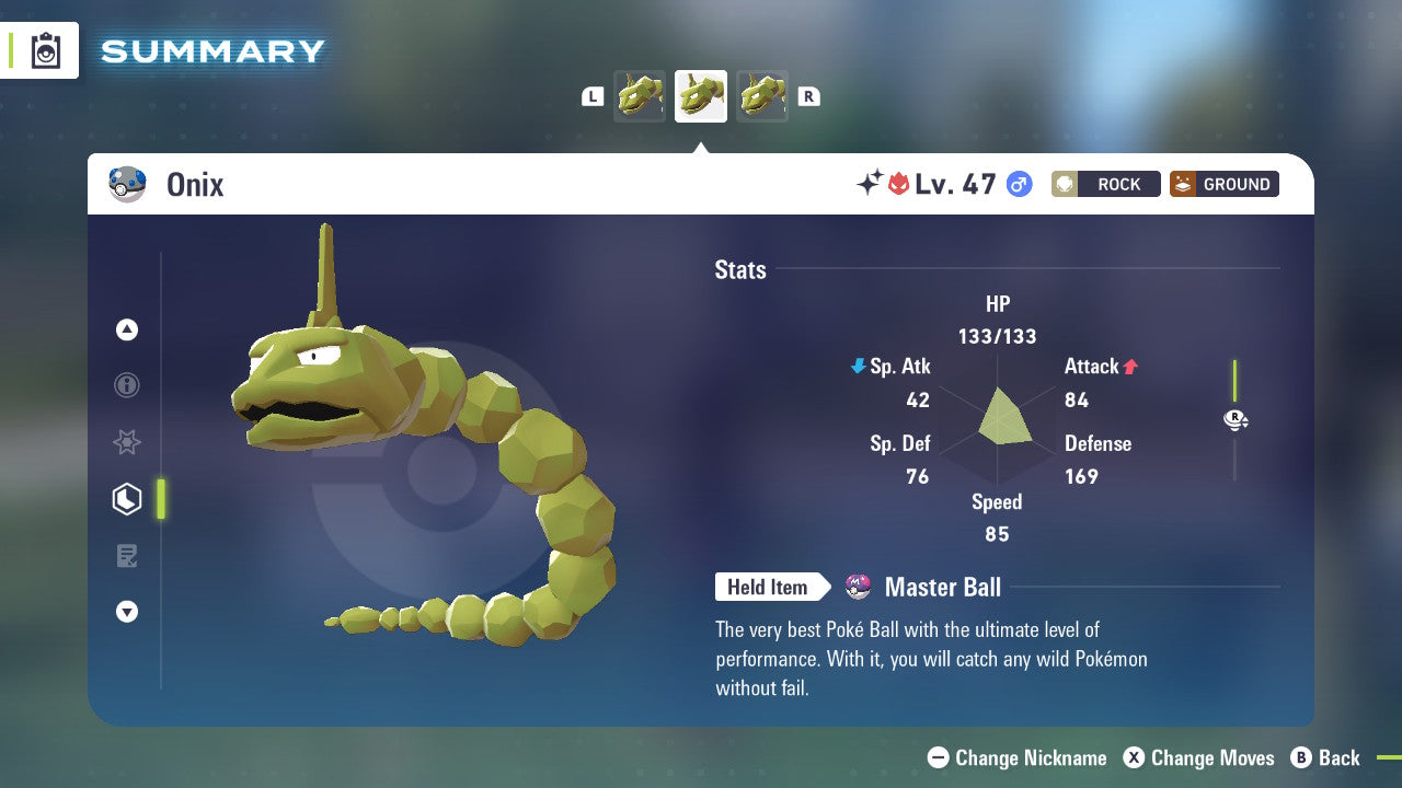 Pokemon Legends ZA Alpha Shiny Onix 6IV-EV Trained - Pokemon4Ever