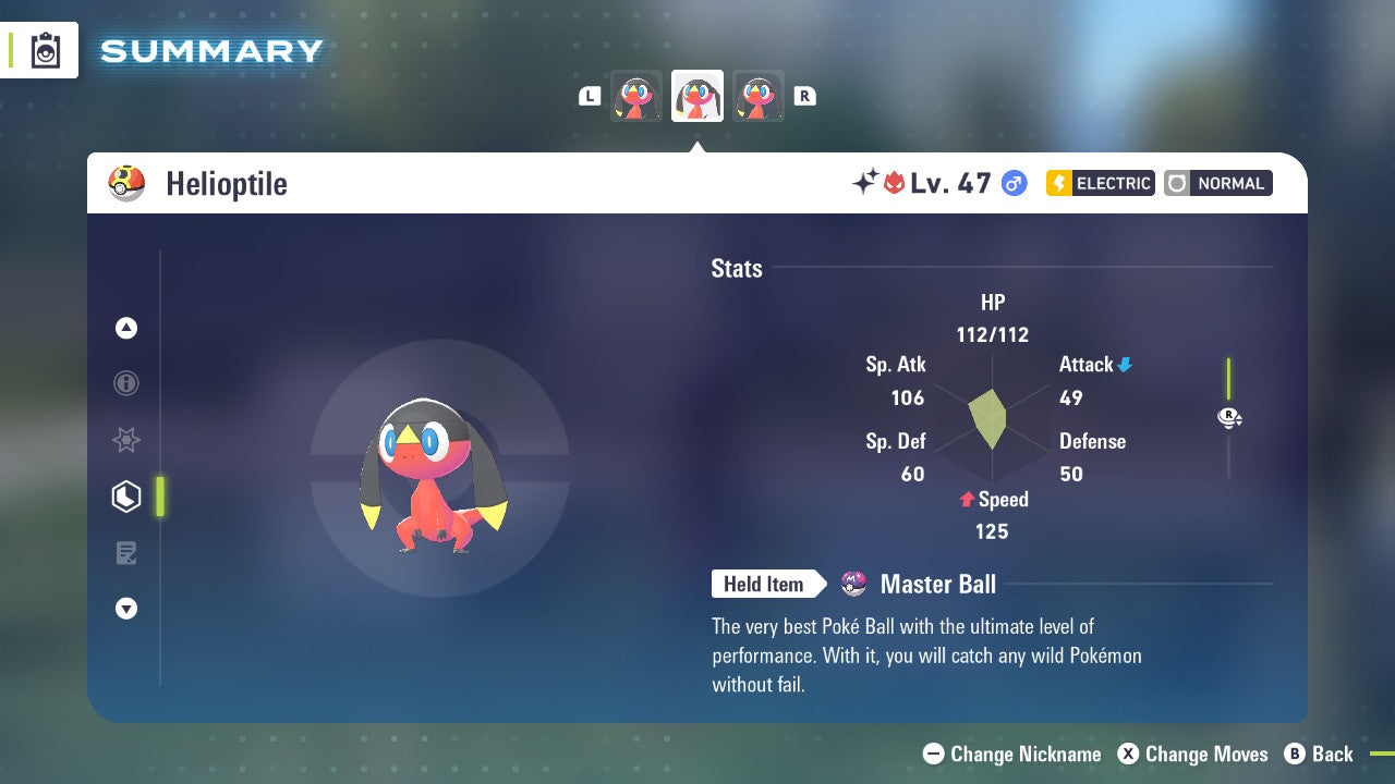 Pokemon Legends ZA Alpha Shiny Helioptile 6IV-EV Trained - Pokemon4Ever