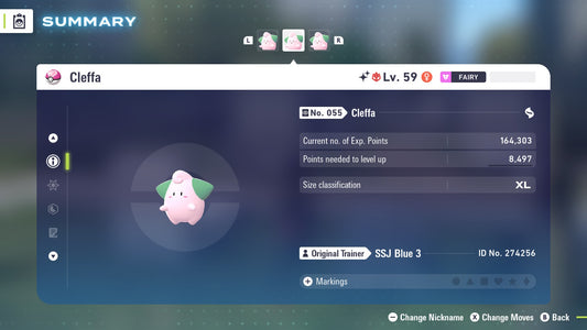 Pokemon Legends ZA Alpha Shiny Cleffa 6IV-EV Trained - Pokemon4Ever