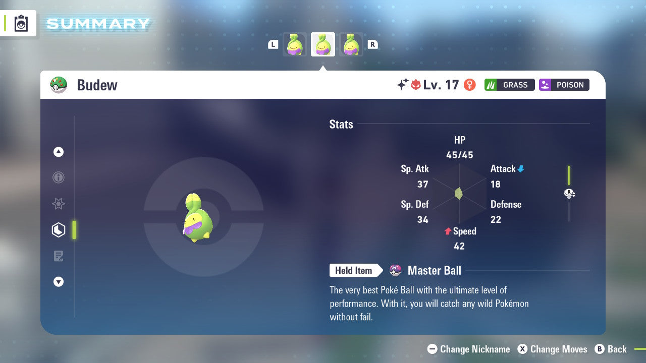 Pokemon Legends ZA Alpha Shiny Budew 6IV-EV Trained - Pokemon4Ever