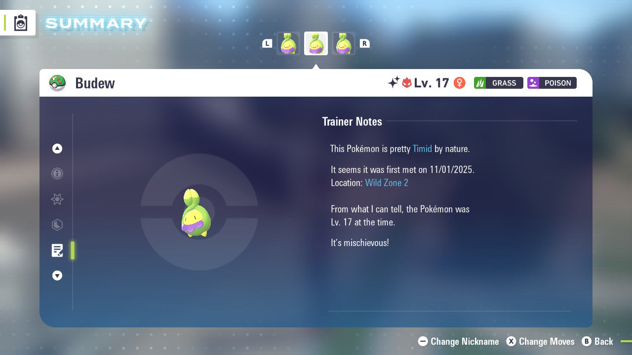 Pokemon Legends ZA Alpha Shiny Budew 6IV-EV Trained - Pokemon4Ever