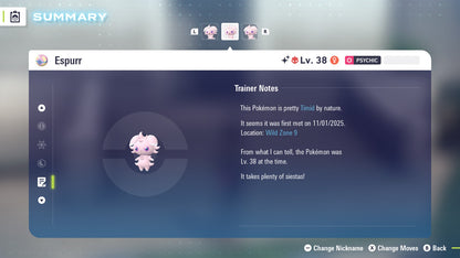 Pokemon Legends ZA Alpha Shiny Espurr-F 6IV-EV Trained - Pokemon4Ever