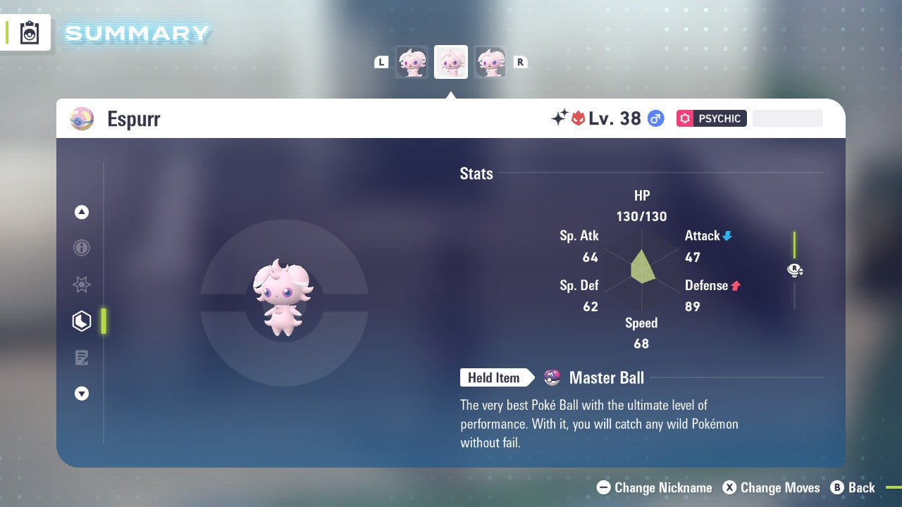 Pokemon Legends ZA Alpha Shiny Espurr-M 6IV-EV Trained - Pokemon4Ever