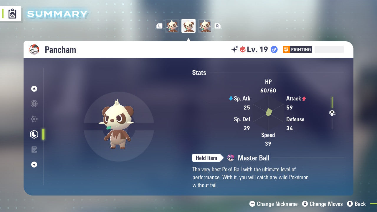 Pokemon Legends ZA Alpha Shiny Pancham 6IV-EV Trained - Pokemon4Ever