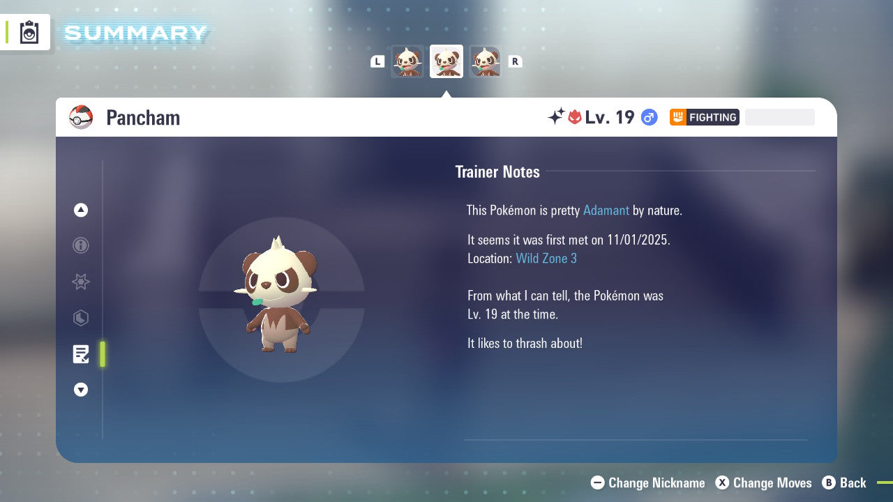 Pokemon Legends ZA Alpha Shiny Pancham 6IV-EV Trained - Pokemon4Ever