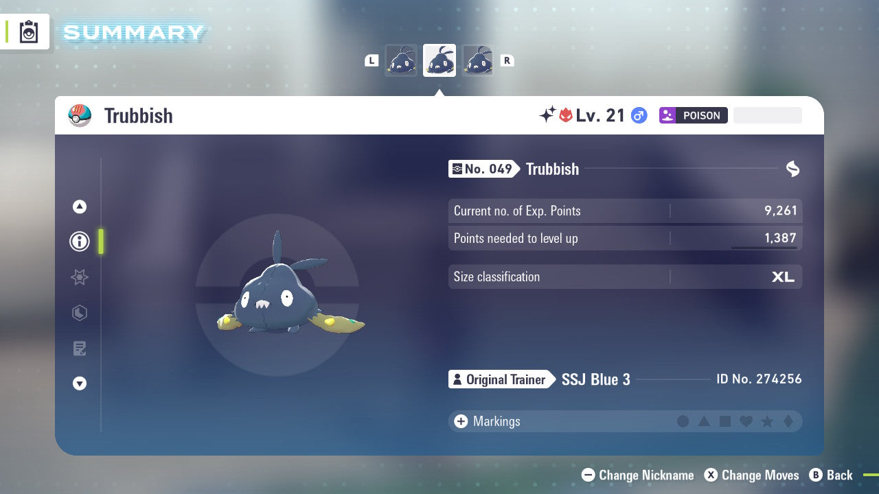 Pokemon Legends ZA Alpha Shiny Trubbish 6IV-EV Trained - Pokemon4Ever