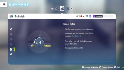 Pokemon Legends ZA Alpha Shiny Trubbish 6IV-EV Trained - Pokemon4Ever