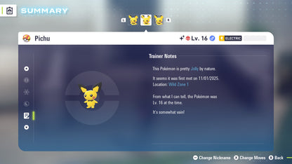 Pokemon Legends ZA Alpha Shiny Pichu 6IV-EV Trained - Pokemon4Ever