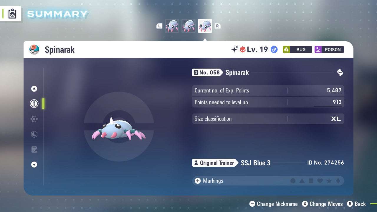 Pokemon Legends ZA Alpha Shiny Spinarak 6IV-EV Trained - Pokemon4Ever