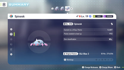 Pokemon Legends ZA Alpha Shiny Spinarak 6IV-EV Trained - Pokemon4Ever