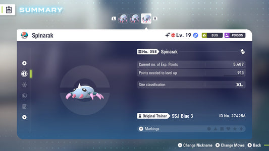 Pokemon Legends ZA Alpha Shiny Spinarak 6IV-EV Trained - Pokemon4Ever