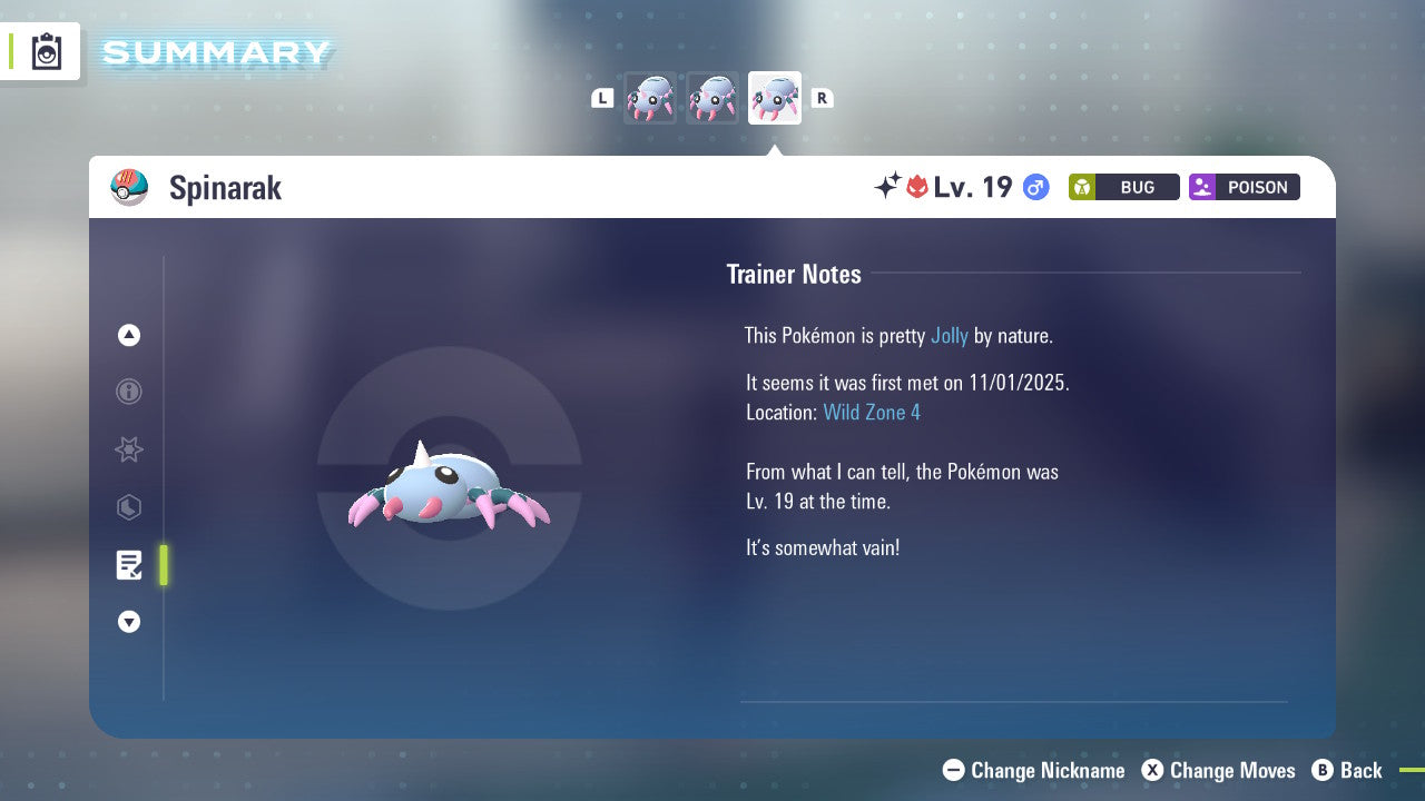 Pokemon Legends ZA Alpha Shiny Spinarak 6IV-EV Trained - Pokemon4Ever