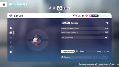 Pokemon Legends ZA Alpha Shiny Spritzee 6IV-EV Trained - Pokemon4Ever