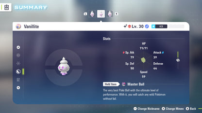 Pokemon Legends ZA Alpha Shiny Vanillite 6IV-EV Trained - Pokemon4Ever
