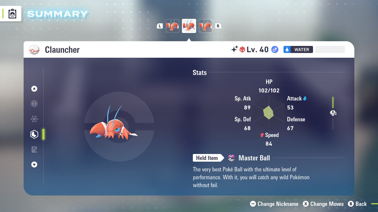 Pokemon Legends ZA Alpha Shiny Clauncher 6IV-EV Trained - Pokemon4Ever