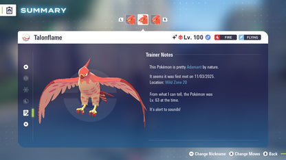 Pokemon Legends ZA Alpha Shiny Talonflame 6IV-EV Trained - Pokemon4Ever