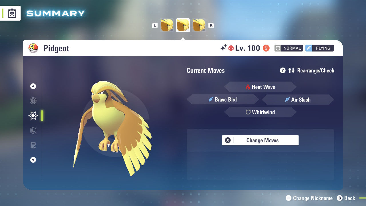 Pokemon Legends ZA Alpha Shiny Pidgeot 6IV-EV Trained - Pokemon4Ever