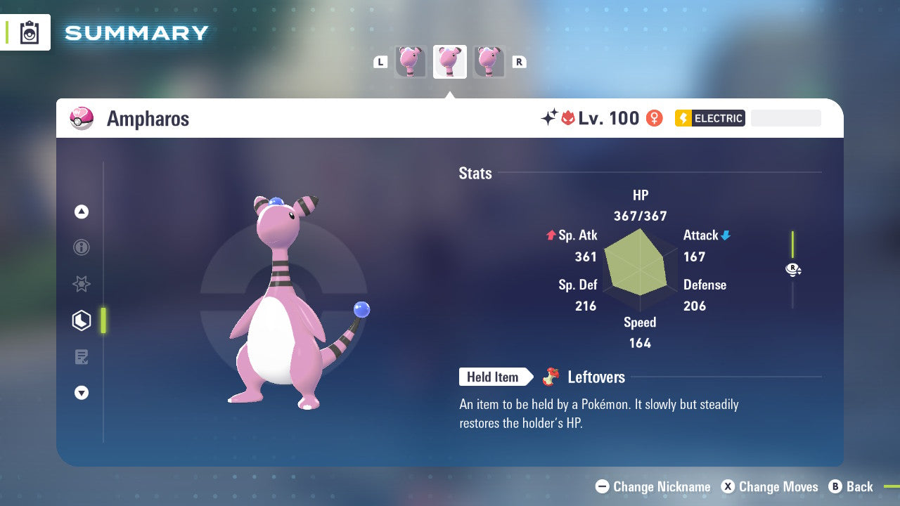 Pokemon Legends ZA Alpha Shiny Ampharos 6IV-EV Trained - Pokemon4Ever