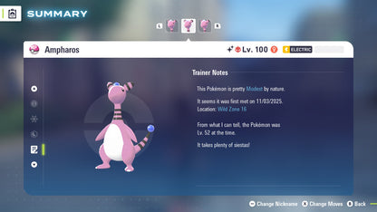 Pokemon Legends ZA Alpha Shiny Ampharos 6IV-EV Trained - Pokemon4Ever