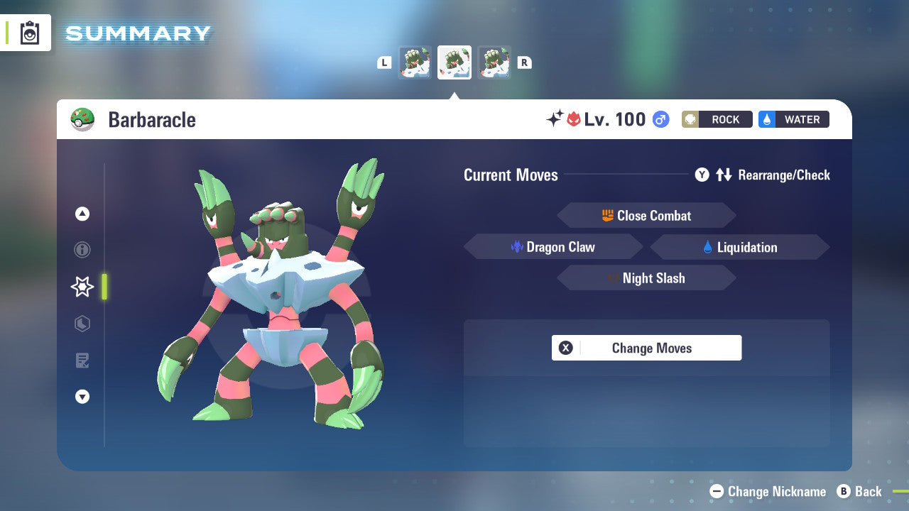 Pokemon Legends ZA Alpha Shiny Barbaracle 6IV-EV Trained - Pokemon4Ever