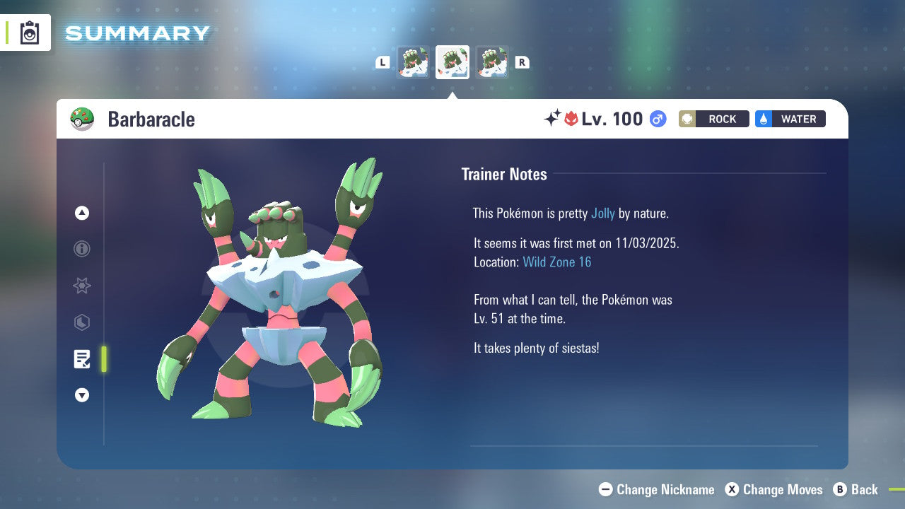 Pokemon Legends ZA Alpha Shiny Barbaracle 6IV-EV Trained - Pokemon4Ever