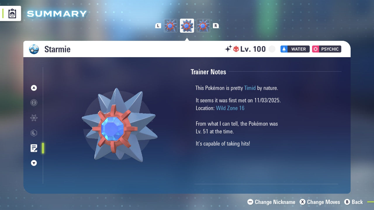 Pokemon Legends ZA Alpha Shiny Starmie 6IV-EV Trained - Pokemon4Ever