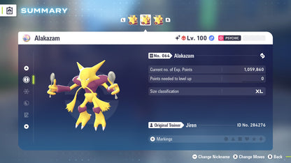 Pokemon Legends ZA Alpha Shiny Alakazam 6IV-EV Trained - Pokemon4Ever
