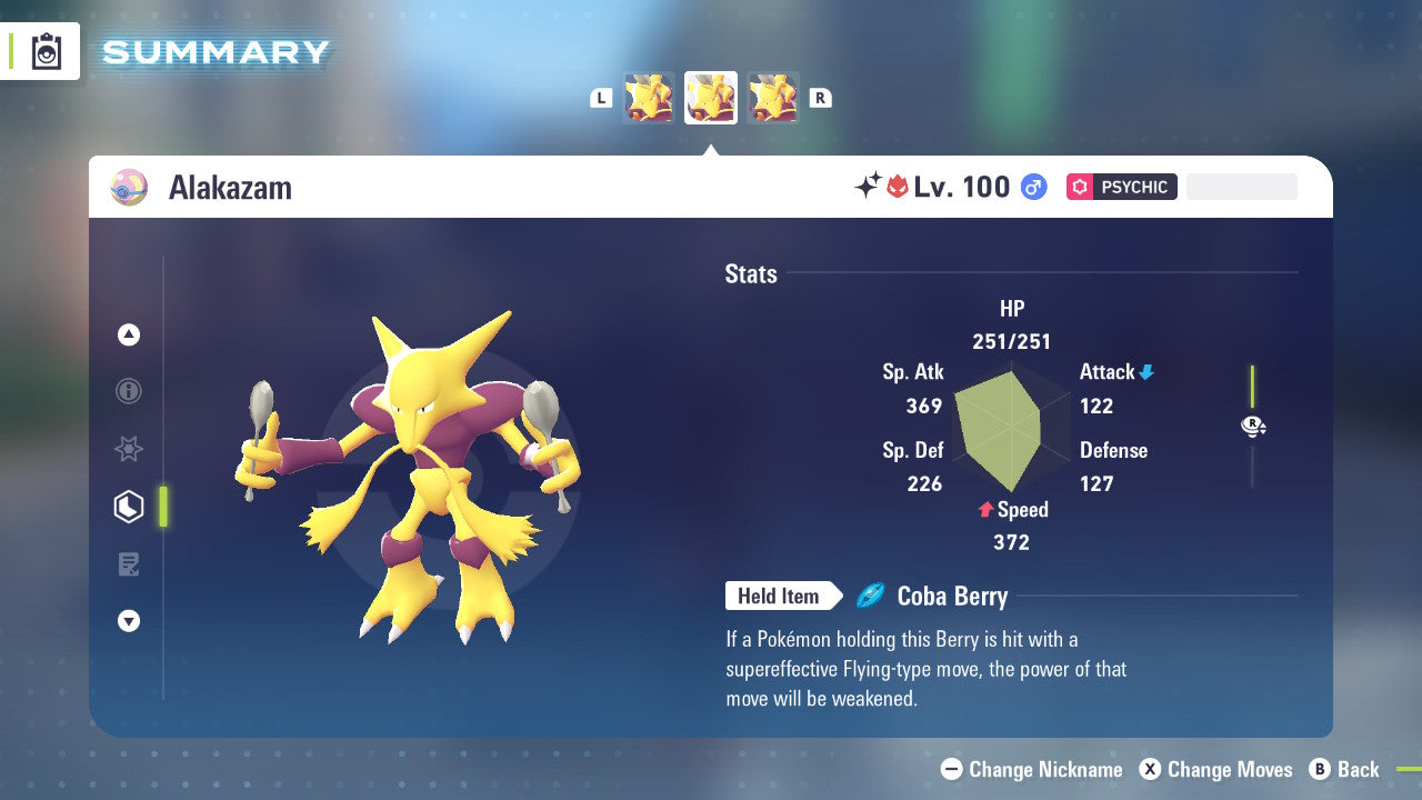 Pokemon Legends ZA Alpha Shiny Alakazam 6IV-EV Trained – Pokemon4Ever