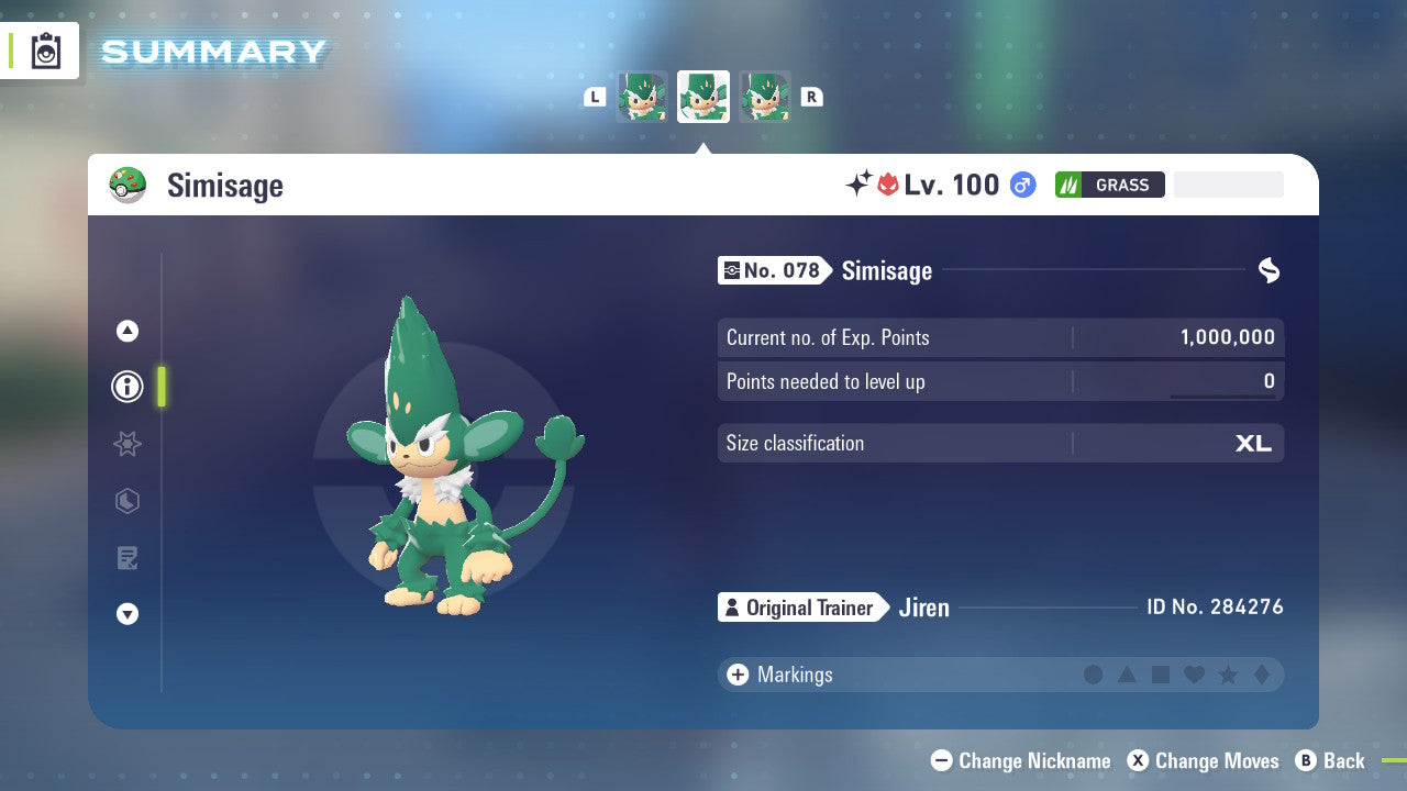 Pokemon Legends ZA Alpha Shiny Simisage 6IV-EV Trained - Pokemon4Ever