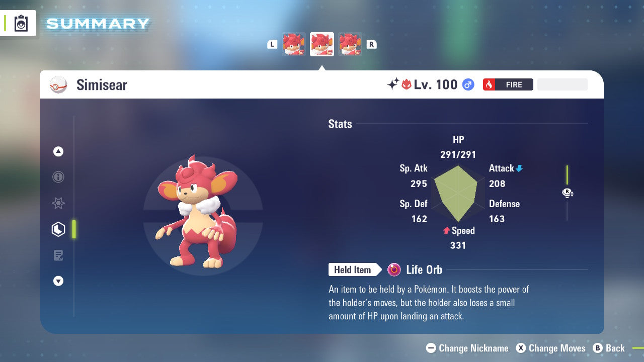 Pokemon Legends ZA Alpha Shiny Simisear 6IV-EV Trained - Pokemon4Ever