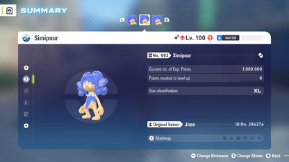 Pokemon Legends ZA Alpha Shiny Simipour 6IV-EV Trained - Pokemon4Ever