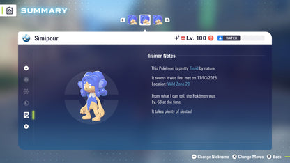 Pokemon Legends ZA Alpha Shiny Simipour 6IV-EV Trained - Pokemon4Ever