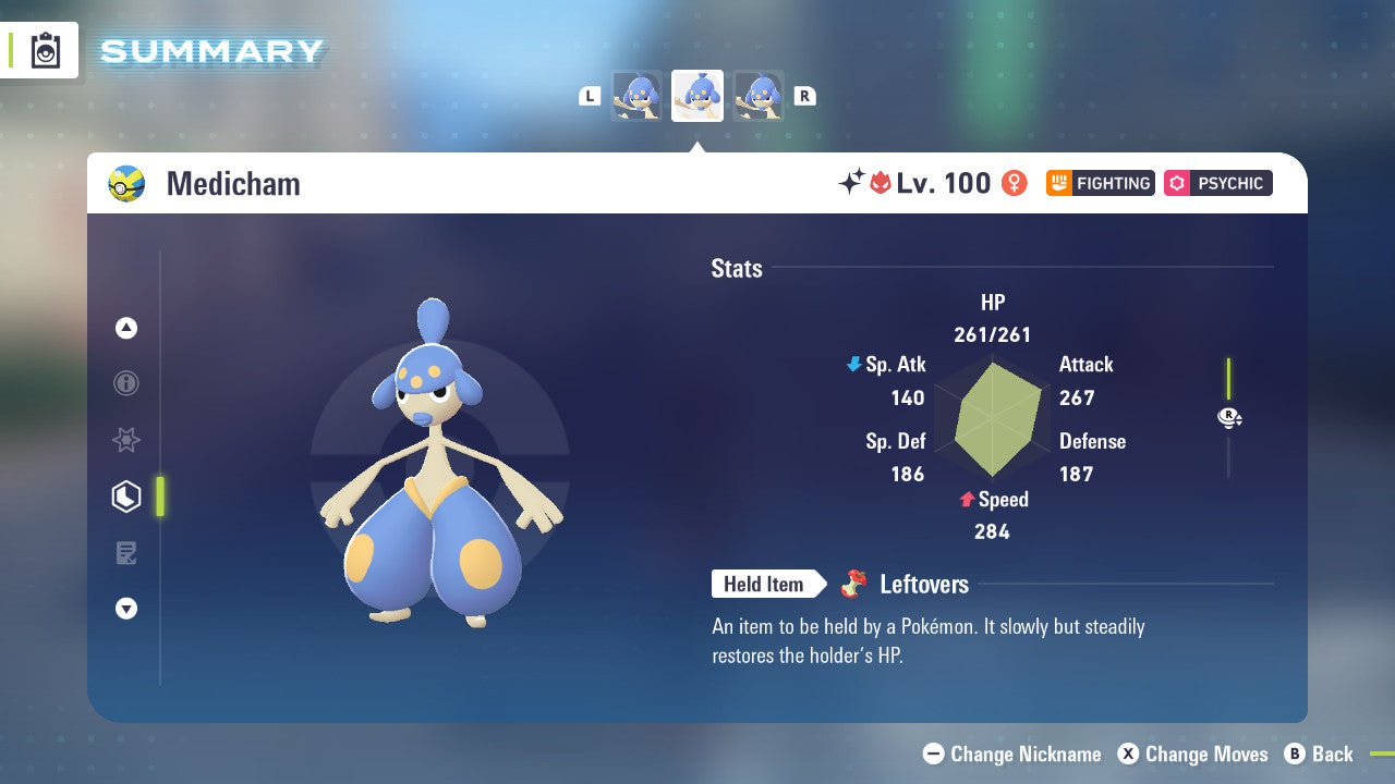 Pokemon Legends ZA Alpha Shiny Medicham 6IV-EV Trained - Pokemon4Ever