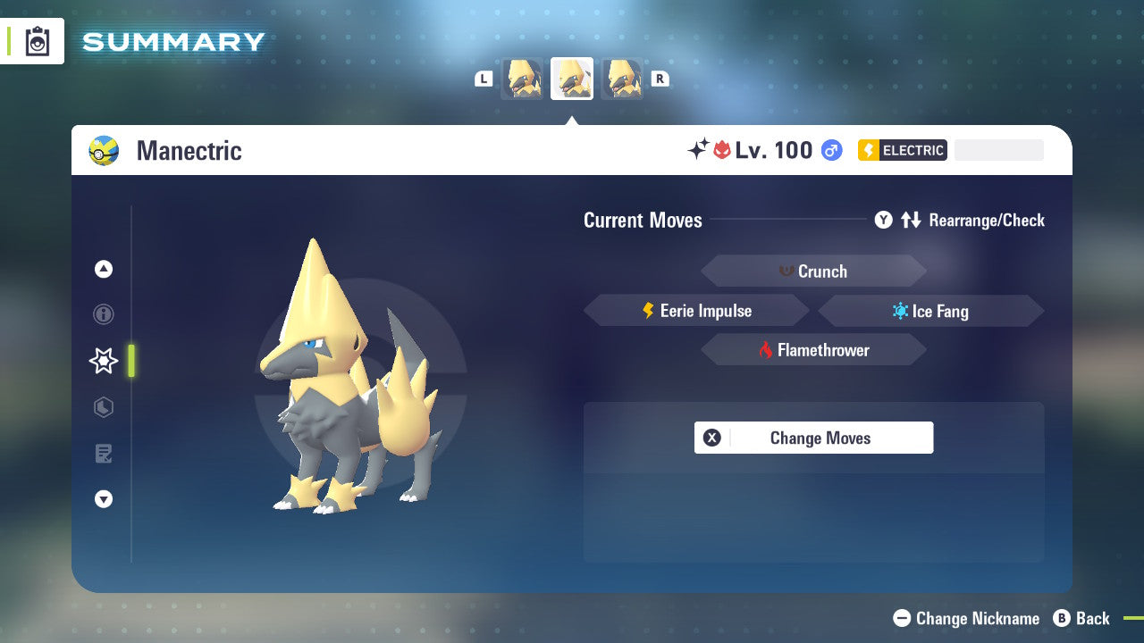 Pokemon Legends ZA Alpha Shiny Manectric 6IV-EV Trained - Pokemon4Ever