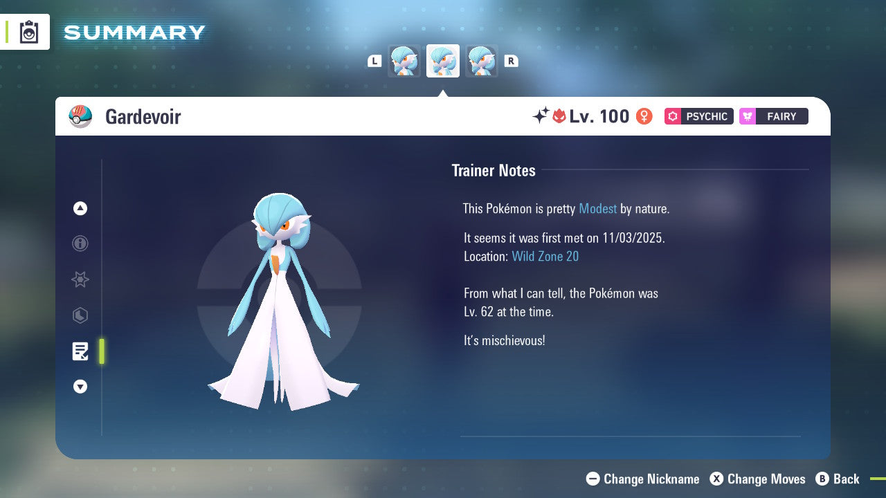 Pokemon Legends ZA Alpha Shiny Gardevoir 6IV-EV Trained - Pokemon4Ever