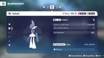 Pokemon Legends ZA Alpha Shiny Gallade 6IV-EV Trained - Pokemon4Ever