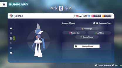 Pokemon Legends ZA Alpha Shiny Gallade 6IV-EV Trained - Pokemon4Ever