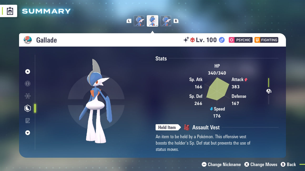 Pokemon Legends ZA Alpha Shiny Gallade 6IV-EV Trained - Pokemon4Ever
