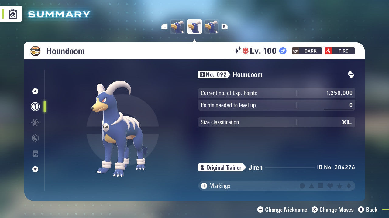 Pokemon Legends ZA Alpha Shiny Houndoom 6IV-EV Trained - Pokemon4Ever